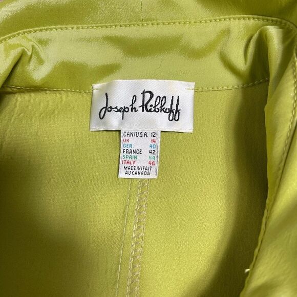 Joseph Ribkoff Limey Trenchy Ruffle Neck Coat - Picture 4 of 5
